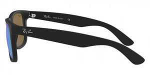 RB290 RAY-BAN JUSTIN RB4165 622/55 55 RUBBER BLACK  BLUE FLASH