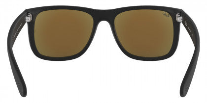RB290 RAY-BAN JUSTIN RB4165 622/55 55 RUBBER BLACK  BLUE FLASH