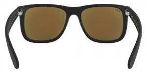RB290 RAY-BAN JUSTIN RB4165 622/55 55 RUBBER BLACK  BLUE FLASH