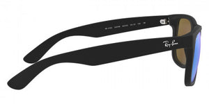 RB290 RAY-BAN JUSTIN RB4165 622/55 55 RUBBER BLACK  BLUE FLASH