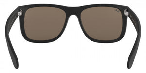 B71 RAY-BAN JUSTIN RB4165 622/5A 55 RUBBER BLACK  LIGHT BROWN MIRRORED DARK GOLD