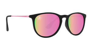 BL118 BLENDERS NORTH PARK ROSE THEATER BE811 53.8 SOFT MATTE BLACK  ROSE MIRRORED POLARIZED