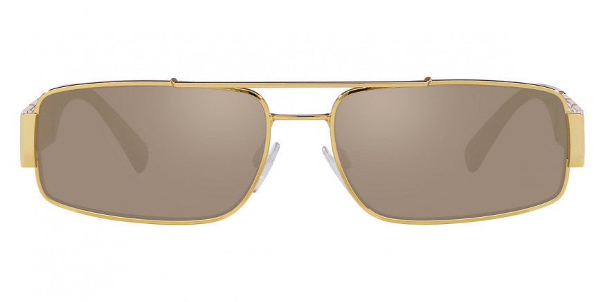 VE173 VERSACE VE2257 10025A 60 GOLD  LIGHT BROWN MIRRORED DARK GOLD