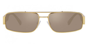 VE173 VERSACE VE2257 10025A 60 GOLD  LIGHT BROWN MIRRORED DARK GOLD