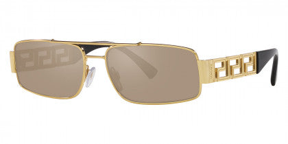 VE173 VERSACE VE2257 10025A 60 GOLD  LIGHT BROWN MIRRORED DARK GOLD