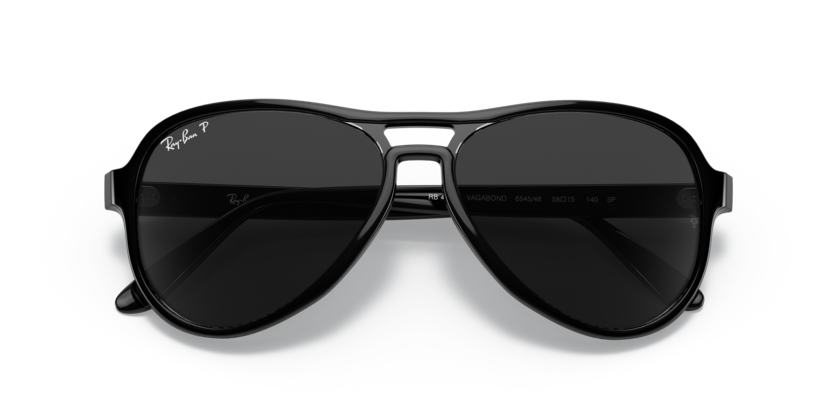 F292 RAY-BAN VAGABAND RB4355 654548 58 BLACK / CLASSIC BLACK POLARIZED
