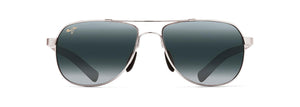 MJ187 MAUI JIM GUARDRAILS 327-17 58 SILVER WITH BLUE AND LIGHT BLUE / NEUTRAL GREY