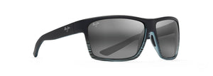MJ455 MAUI JIM ALENUIHAHA 839-11D 64 GREY BLACK STRIPE / NEUTRAL GREY