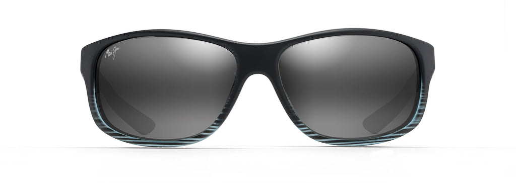 MJ479 MAUI JIM KAIWI CHANNEL 840-11D 62 GREY BLACK STRIPE / NEUTRAL GREY
