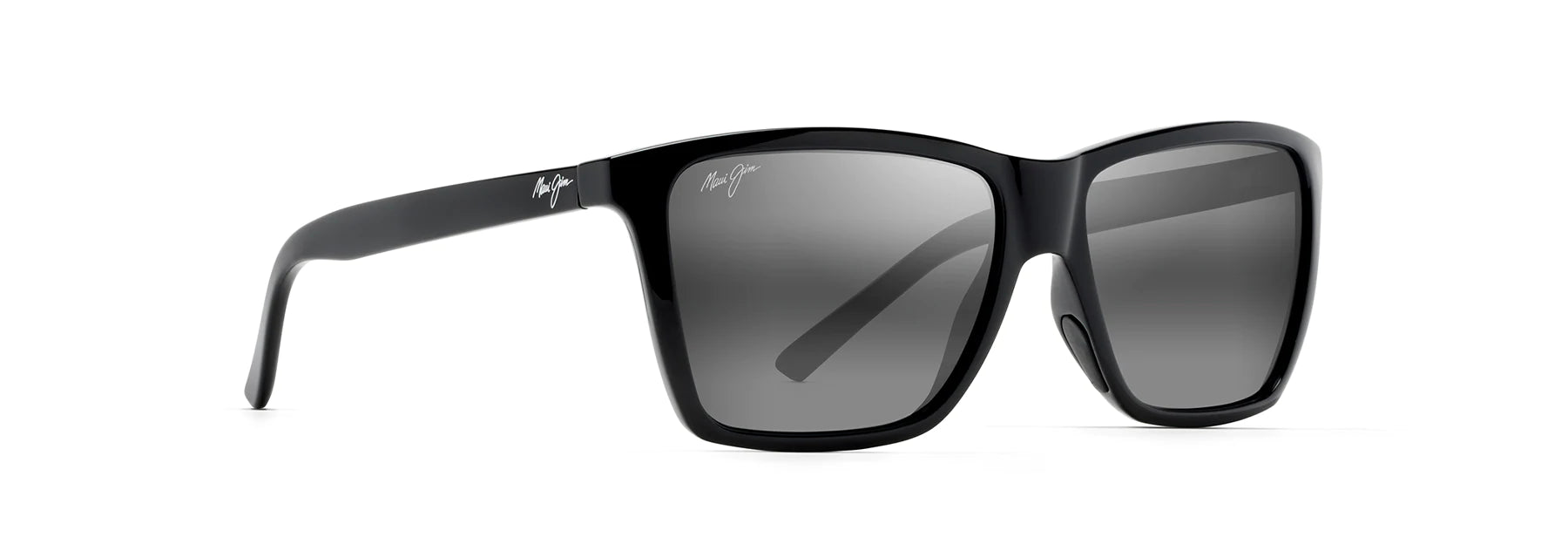 MJ114 MAUI JIM CRUZEM 864-02 57 BLACK GLOSS /  NEUTRAL GREY