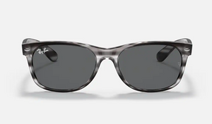 A14 RAY-BAN NEW WAYFARER COLOR MIX RB2132 6430B1 STRIPED GREY / DARK GRAY