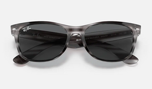 A14 RAY-BAN NEW WAYFARER COLOR MIX RB2132 6430B1 STRIPED GREY / DARK GRAY