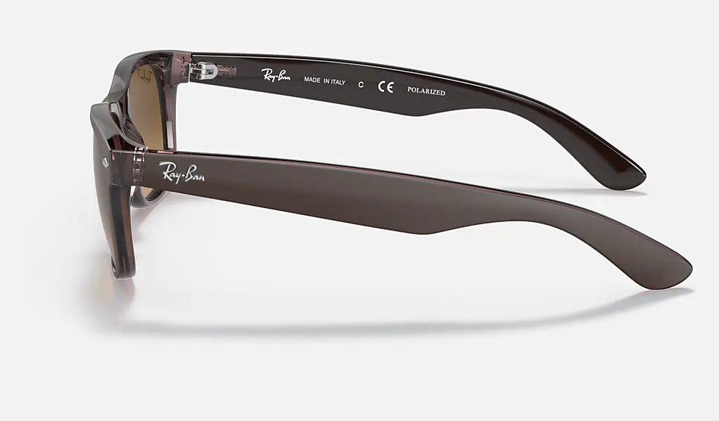 RAY-BAN NEW WAYFARER CLASSIC - MATTE BROWN ON TRANSPARENT BROWN / BROWN - A46 2132 6608M2 52