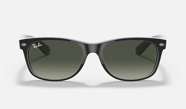 A49 RAY-BAN NEW WAYFARER RB2132 630971 58 MATTE BLACK ON OPAL ICE