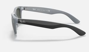 A49 RAY-BAN NEW WAYFARER RB2132 630971 58 MATTE BLACK  ON OPAL ICE / LIGHT GRAY GRADIENT DARK GRAY