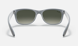 A49 RAY-BAN NEW WAYFARER RB2132 630971 58 MATTE BLACK  ON OPAL ICE / LIGHT GRAY GRADIENT DARK GRAY