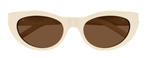 SL24 SAINT LAURENT SL M115-004 54 IVORY - IVORY - BROWN