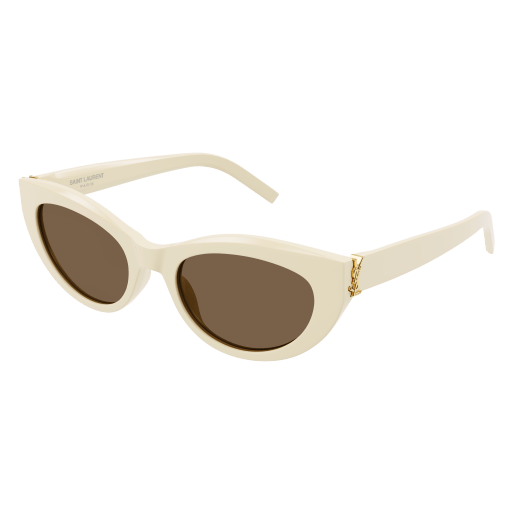 SL24 SAINT LAURENT SL M115-004 54 IVORY - IVORY - BROWN