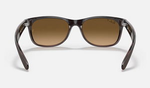 B78 RAY-BAN NEW WAYFARER RB2132 6608M2 58 MATTE  BROWN ON TRANSPARENT BROWN / GRADIENT BROWN POLARIZED