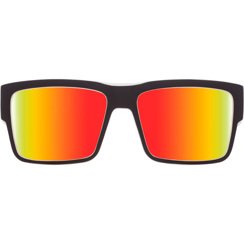 SY010 SPY CYRUS 673180209365 58 WHITEWALL  HAPPY GRAY GREEN WITH RED SPECTRA MIRRORED