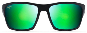 MJ430 MAUI JIM MAKOA GM804-2M 59 MATTE BLACK / MAUI GREEN
