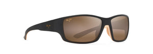 MJ403 MAUI JIM LOCAL KINE H810-25MC 61 MATTE DARK TRANSPARENT BROWN -TAN-CREAM / HCL BRONZE