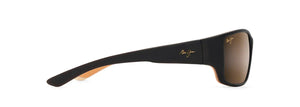 MJ403 MAUI JIM LOCAL KINE H810-25MC 61 MATTE DARK TRANSPARENT BROWN -TAN-CREAM / HCL BRONZE