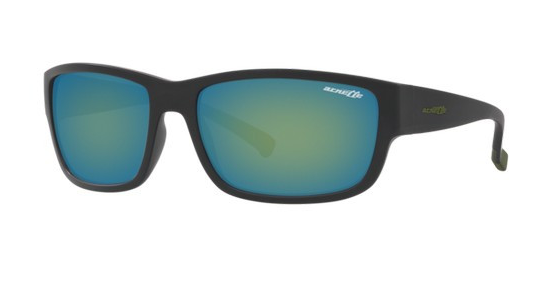 N05 ARNETTE BUSHWICK AN4256 01/8N 62 MATTE BLACK / GREEN EMERALD IRIDIUM
