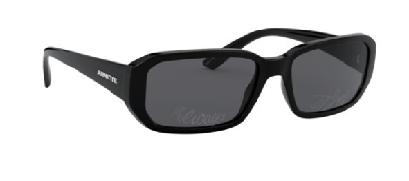 N13 ARNETTE GRINGO AN4265 41/AL 55 SHINY BLACK / DARK GREY TAMPO SILVER