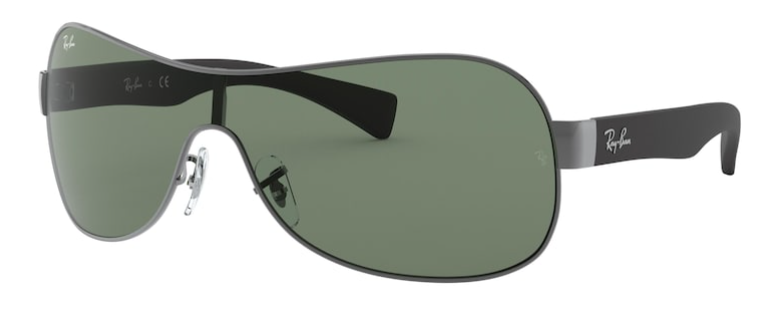 Z127  RAY-BAN  RB3471 004/71  132 GUNMETAL / DARK GREEN