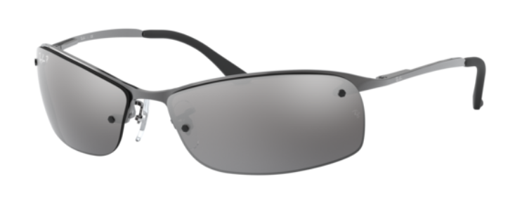 Z81  RAY-BAN RB3183 004/82  63 GUNMETAL / GREY MIRROR GRADIENT SILVER  POLARIZED