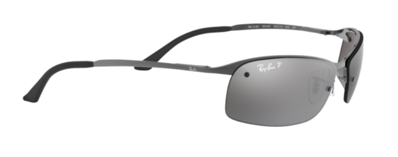 Z81  RAY-BAN RB3183 004/82  63 GUNMETAL / GREY MIRROR GRADIENT SILVER  POLARIZED