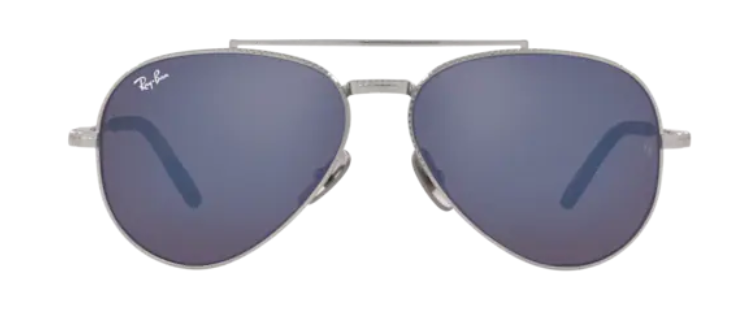 A11 RAY-BAN AVIATOR TITANIUM RB8225 313904 58 SILVER / GREY