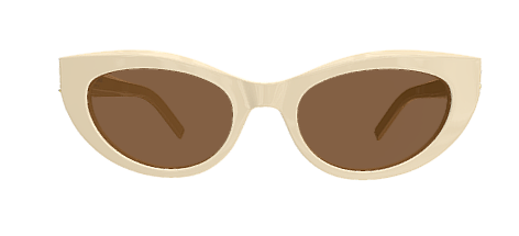 SL24 SAINT LAURENT SL M115-004 54 IVORY - IVORY - BROWN