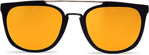 VUARNET CABLE CAR SUNGLASSES - BLACK / BROWN GOLD FLASH - 160400012124 V86