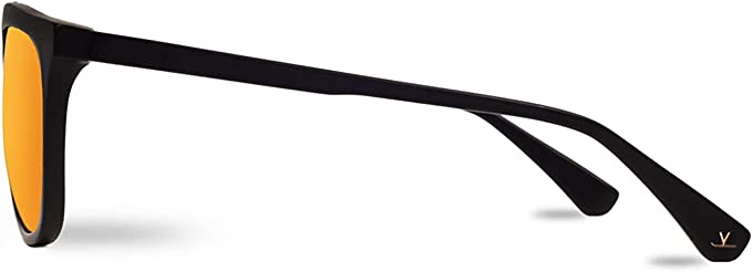 VUARNET CABLE CAR SUNGLASSES - BLACK / BROWN GOLD FLASH - 160400012124 V86