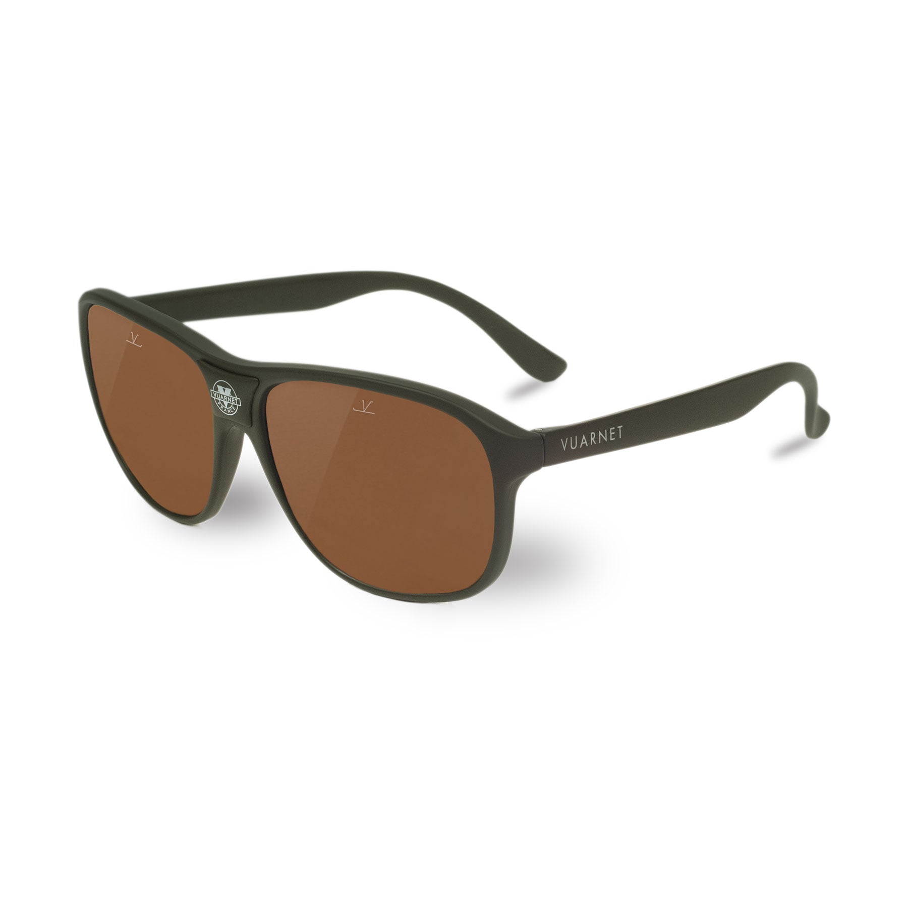 VUARNET THE DUDE 0003 - DARK MATTE KHAKI / BROWN LARGE - 000300062121 V121