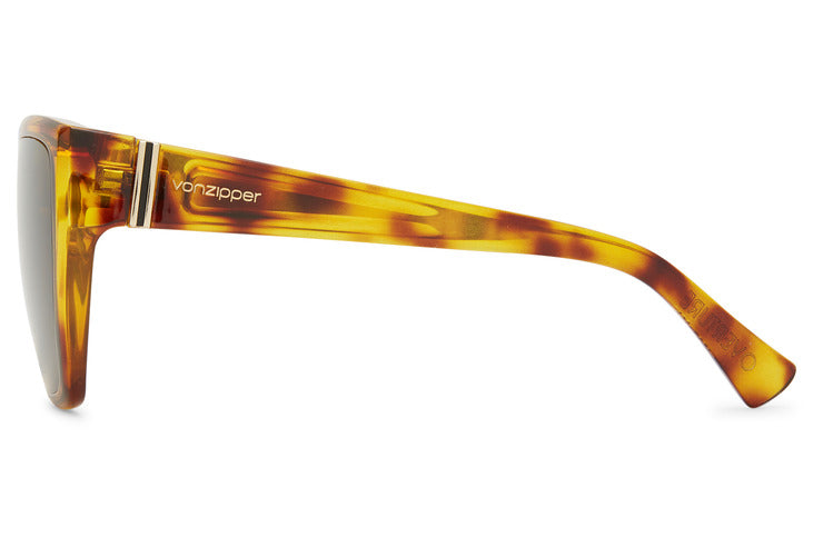 VZ123 VON ZIPPER OVERTURE AZJEY00102-PST 62 SPOTTED TORTOISE / VINTAGE GREY POLARIZED