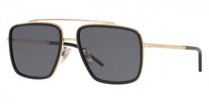 DG5 DOLCE & GABBANA DG2220 02/81 57  GOLD BLACK / LIGHT BROWN GRADIENT POLARIZED