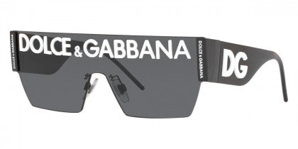 DG7 DOLCE & GABBANA GEOMETRIC TRANSPARENCY DG2233 01/87 43 BLACK / GREY