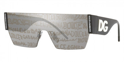 DG9 DOLCE & GABBANA DG2233 3277K1 43 BLACK - GRAY SILVER / GOLD GRAFFITI