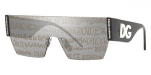 DG9 DOLCE & GABBANA DG2233 3277K1 43 BLACK - GRAY SILVER / GOLD GRAFFITI