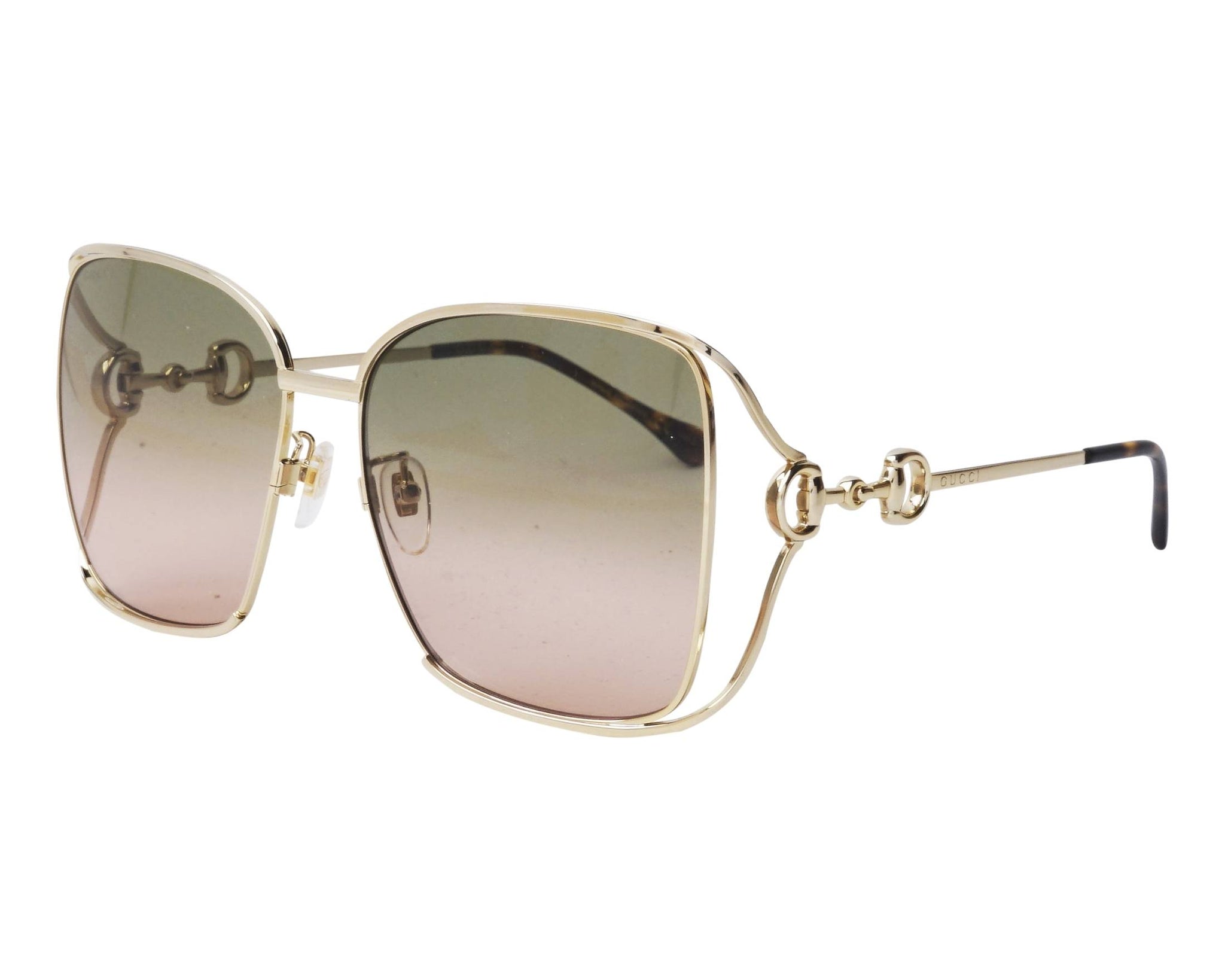 G111C  GUCCI GG1020S 001 61 GOLD / GREEN