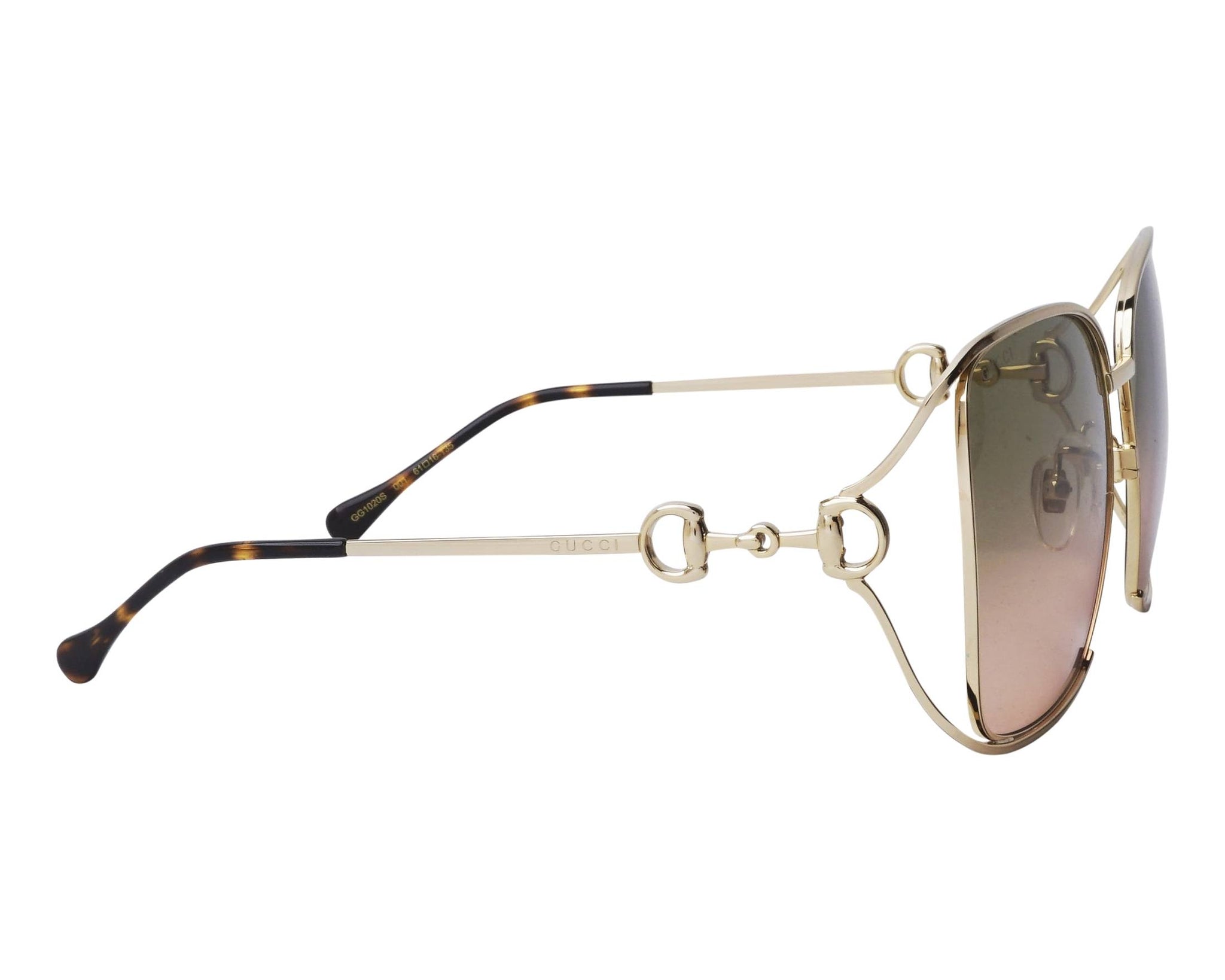 G111C  GUCCI GG1020S 001 61 GOLD / GREEN