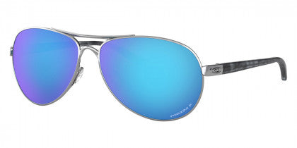 R59 OAKLEY FEEDBACK OO4079 407933 59 POLISHED CHROME / PRIZM SAPPHIRE IRIDIUM POLARIZED