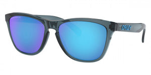 R147 OAKLEY FROGSKINS OO9013 9013F6 55 CRYSTAL BLACK / PRIZM SAPPHIRE IRIDIUM POLARIZED