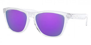 L81 OAKLEY FROGSKINS OO9013 9013H7 55 POLISHED CLEAR / PRIZM VIOLET