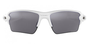 O244  OAKLEY FLAK 2.0 XL OO9188 918876 59 PLISHED WHITE / PRIZM BLACK POLARIZED
