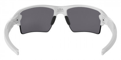O244  OAKLEY FLAK 2.0 XL OO9188 918876 59 PLISHED WHITE / PRIZM BLACK POLARIZED