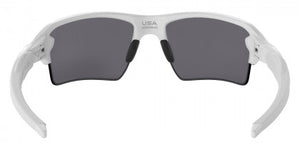 O244  OAKLEY FLAK 2.0 XL OO9188 918876 59 PLISHED WHITE / PRIZM BLACK POLARIZED